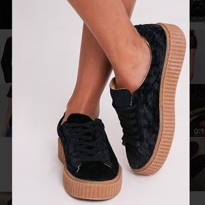Pretty Little Thing Crushed Velvet Creepers